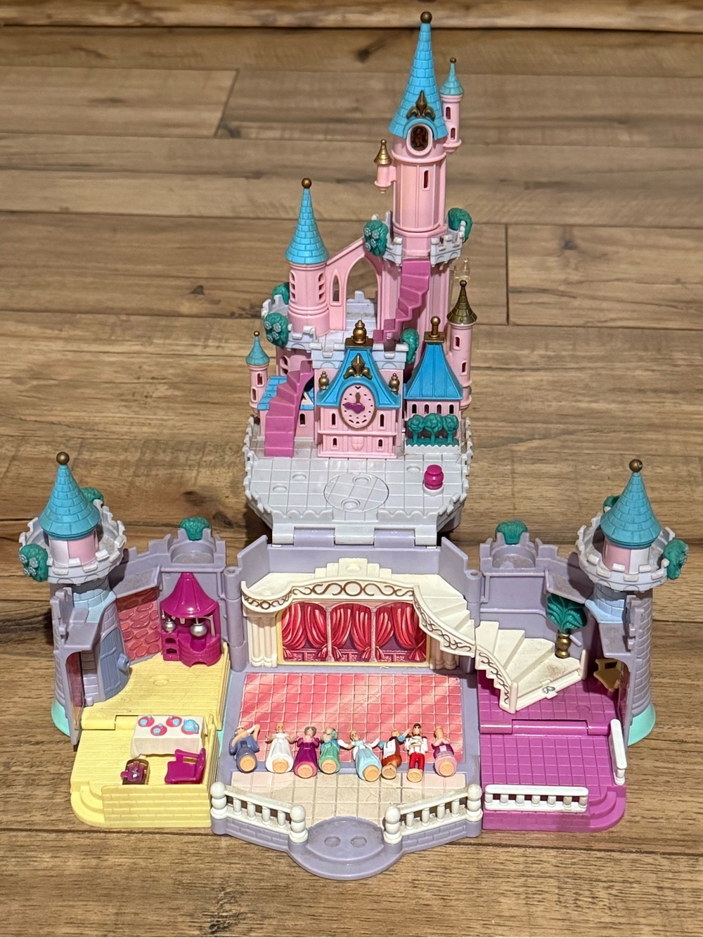 1995 Disney Polly Pocket Bluebird Cinderella Castle Playset Vintage with Figures